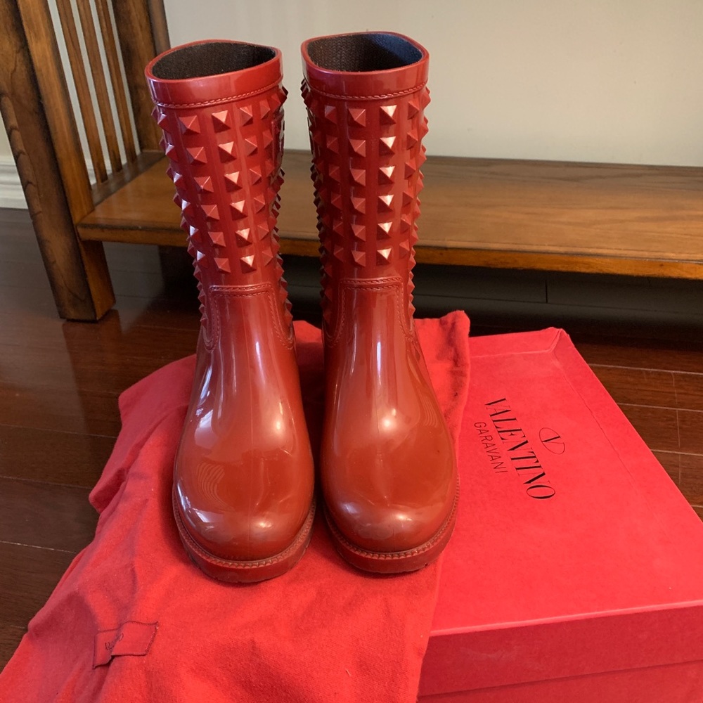 Valentino Rubber Rain Boot Authentic